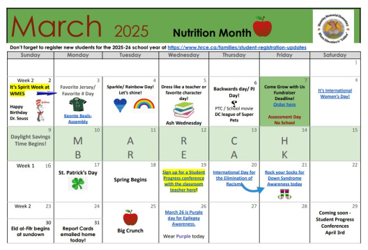 March Calendar