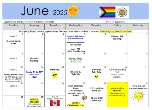 June Calendar
